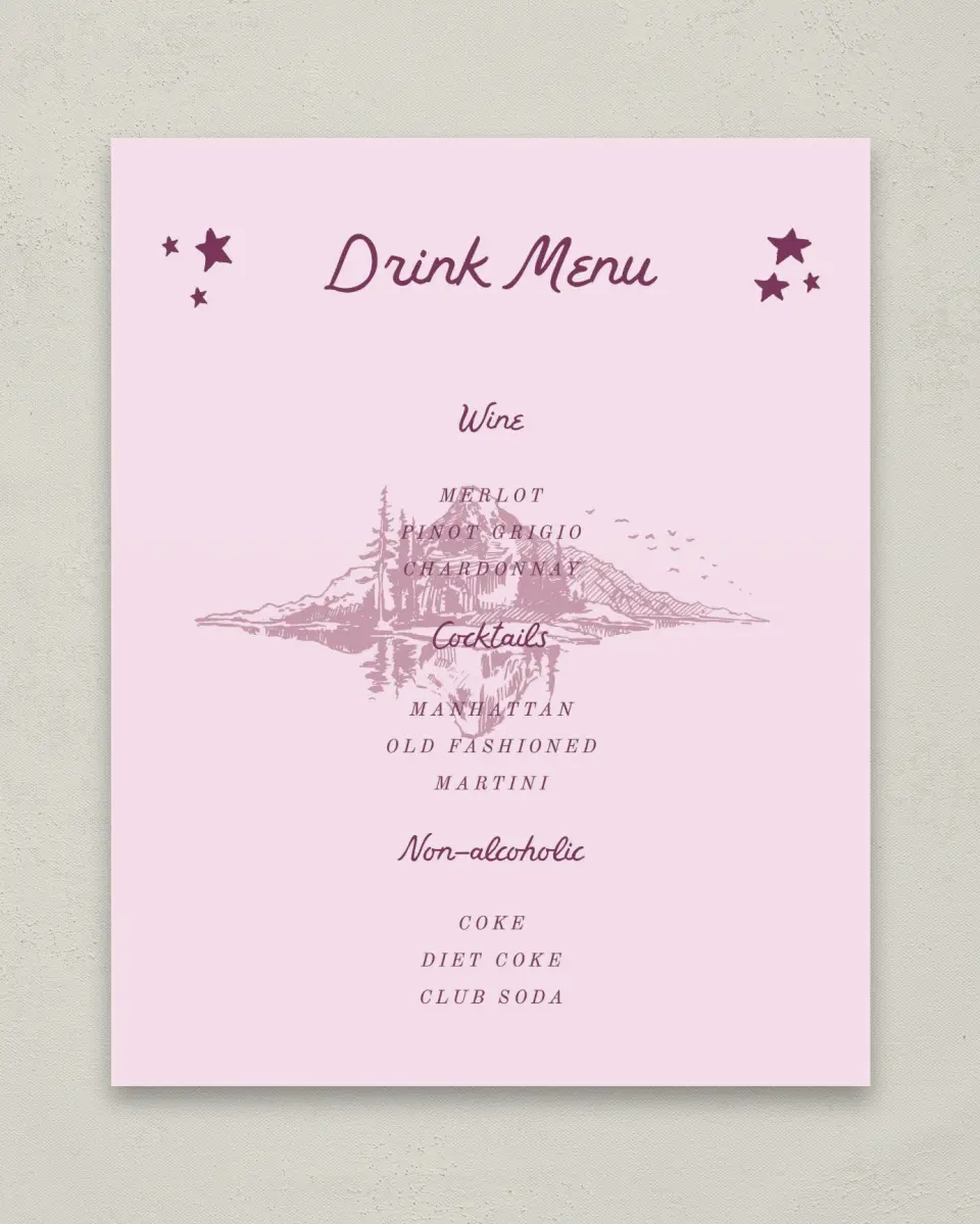 This is a 8" x 10" Bachelorette Party Thank You Card called Last Trail printed in full color
