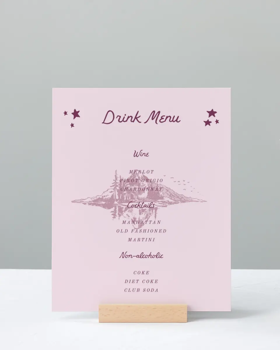 This is a 8" x 10" Bachelorette Party Thank You Card called Last Trail printed in full color with Silver foil