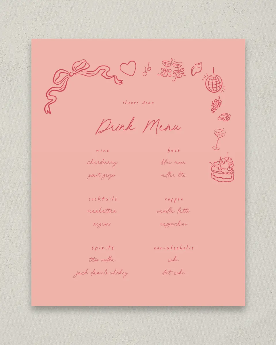 This is a 8" x 10" Bachelorette Party Thank You Card called Final Fiesta printed in full color