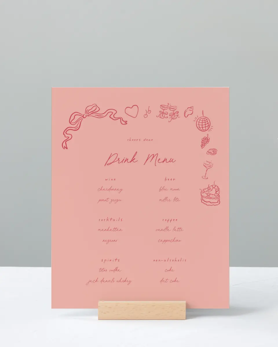 This is a 8" x 10" Bachelorette Party Thank You Card called Final Fiesta printed in full color with Silver foil