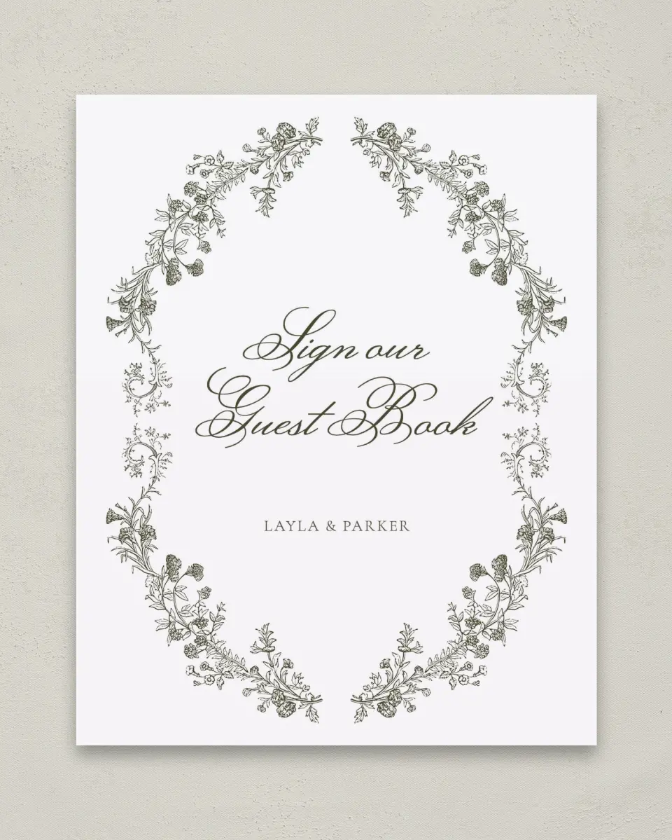 This is a 8" x 10" Guest Book Sign called Holderness printed in full color