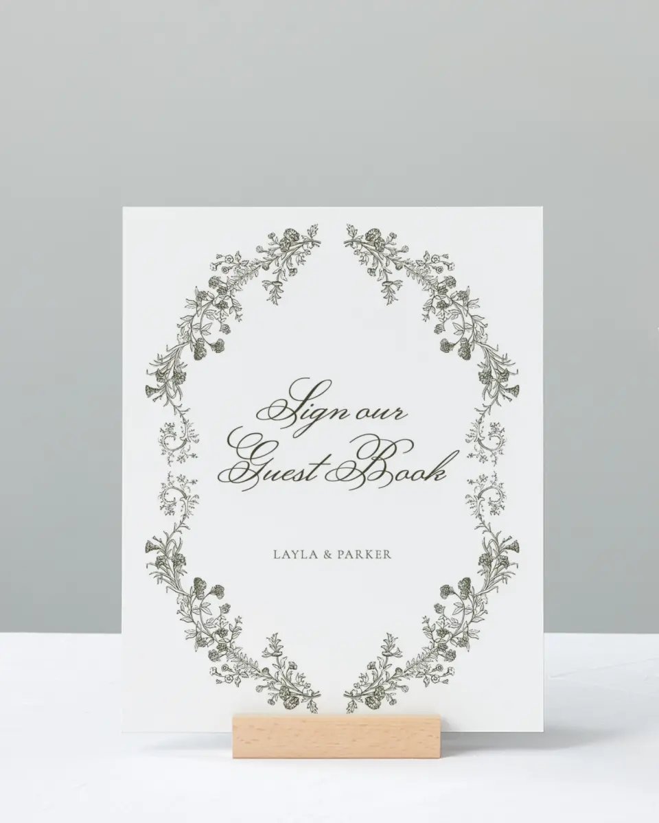 This is a 8" x 10" Guest Book Sign called Holderness printed in full color
