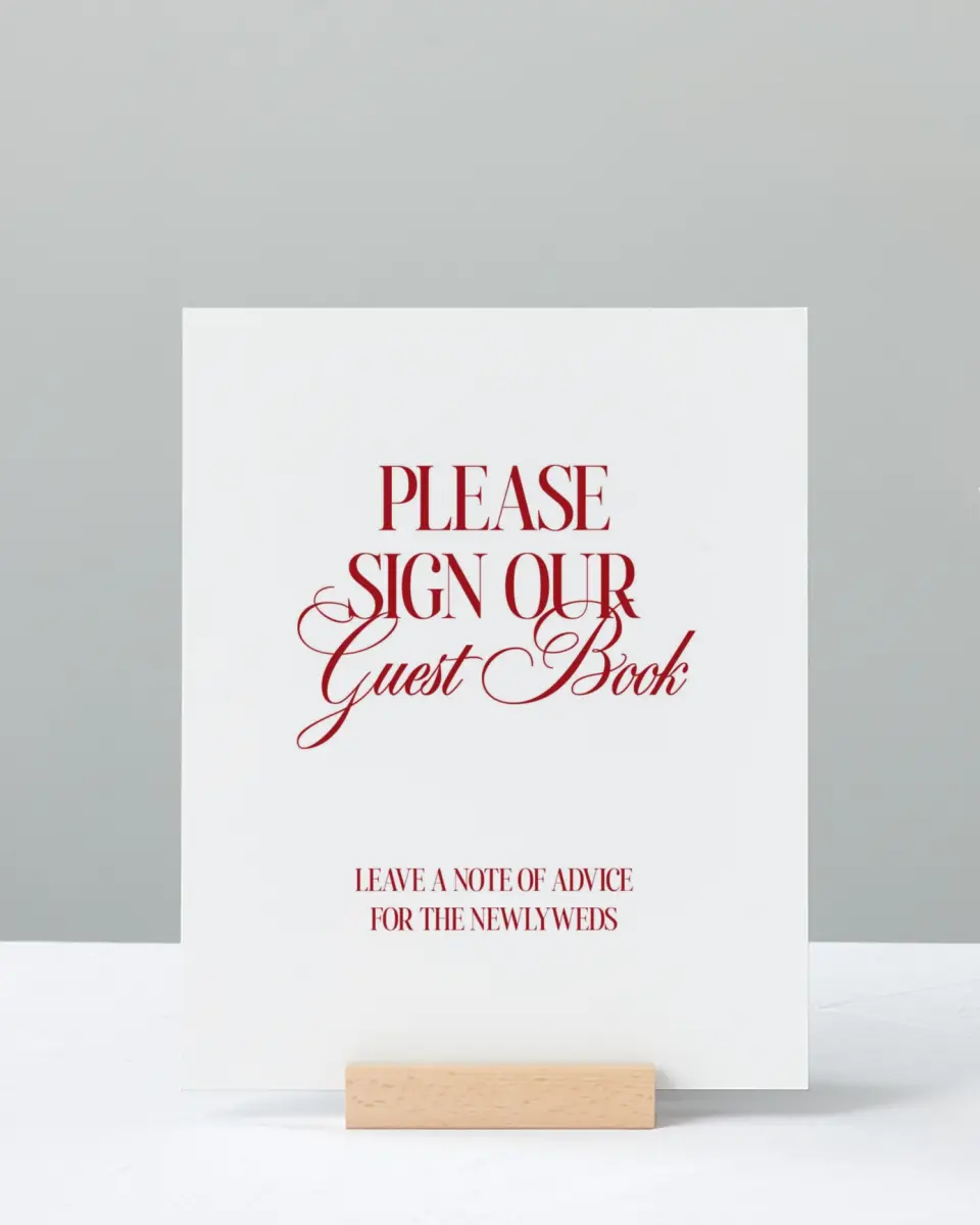 This is a 8" x 10" Guest Book Sign called Montecito printed in full color