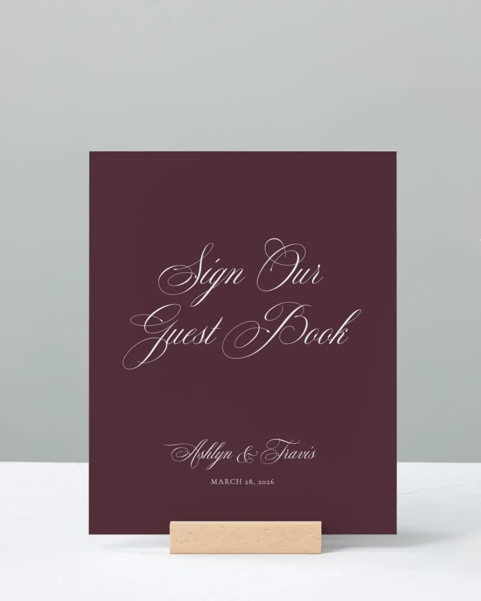 This is a 8" x 10" Guest Book Sign called Georgetown printed in full color