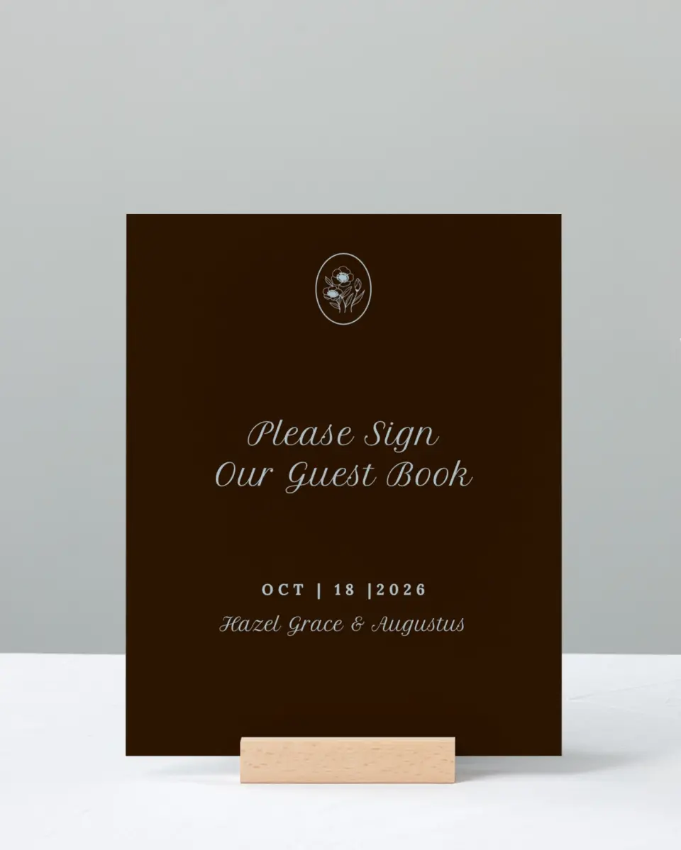 This is a 8" x 10" Guest Book Sign called Montauk printed in full color
