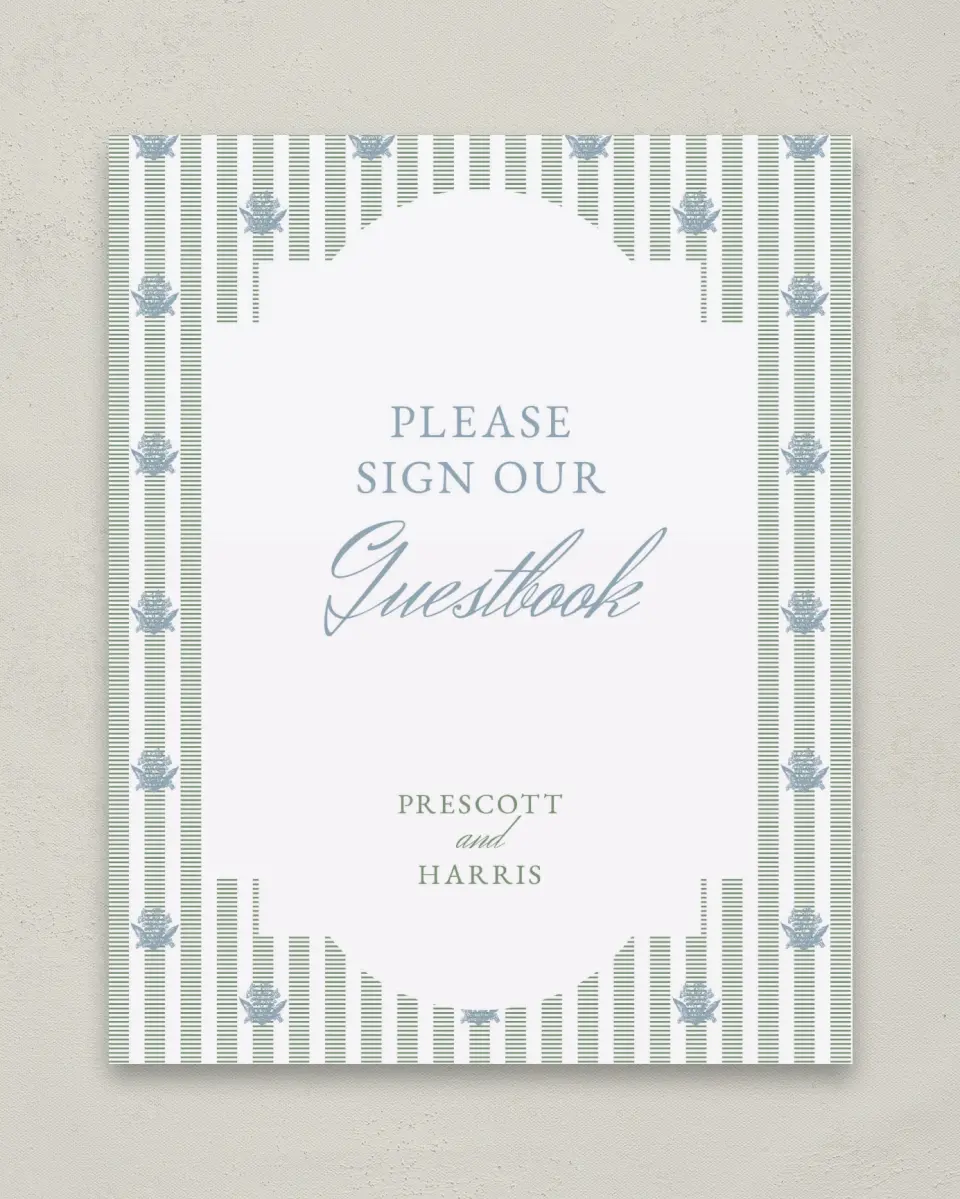This is a 8" x 10" Guest Book Sign called Watch Hill printed in full color