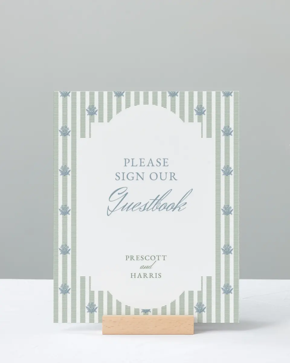 This is a 8" x 10" Guest Book Sign called Watch Hill printed in full color