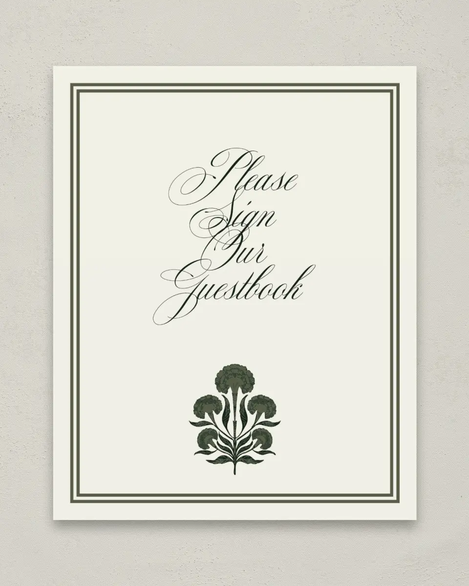This is a 8" x 10" Guest Book Sign called Hillsborough printed in full color