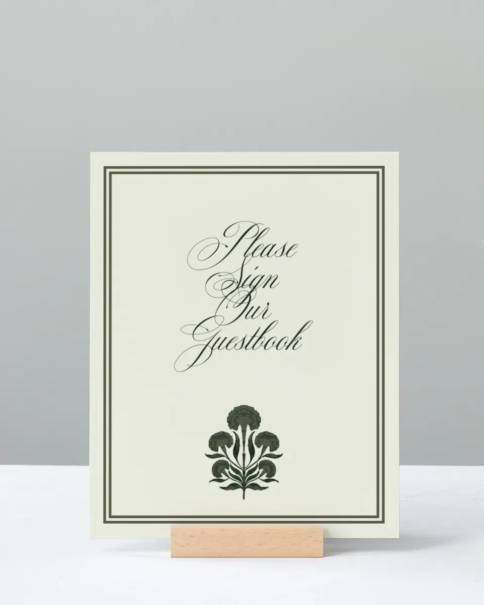 This is a 8" x 10" Guest Book Sign called Hillsborough printed in full color