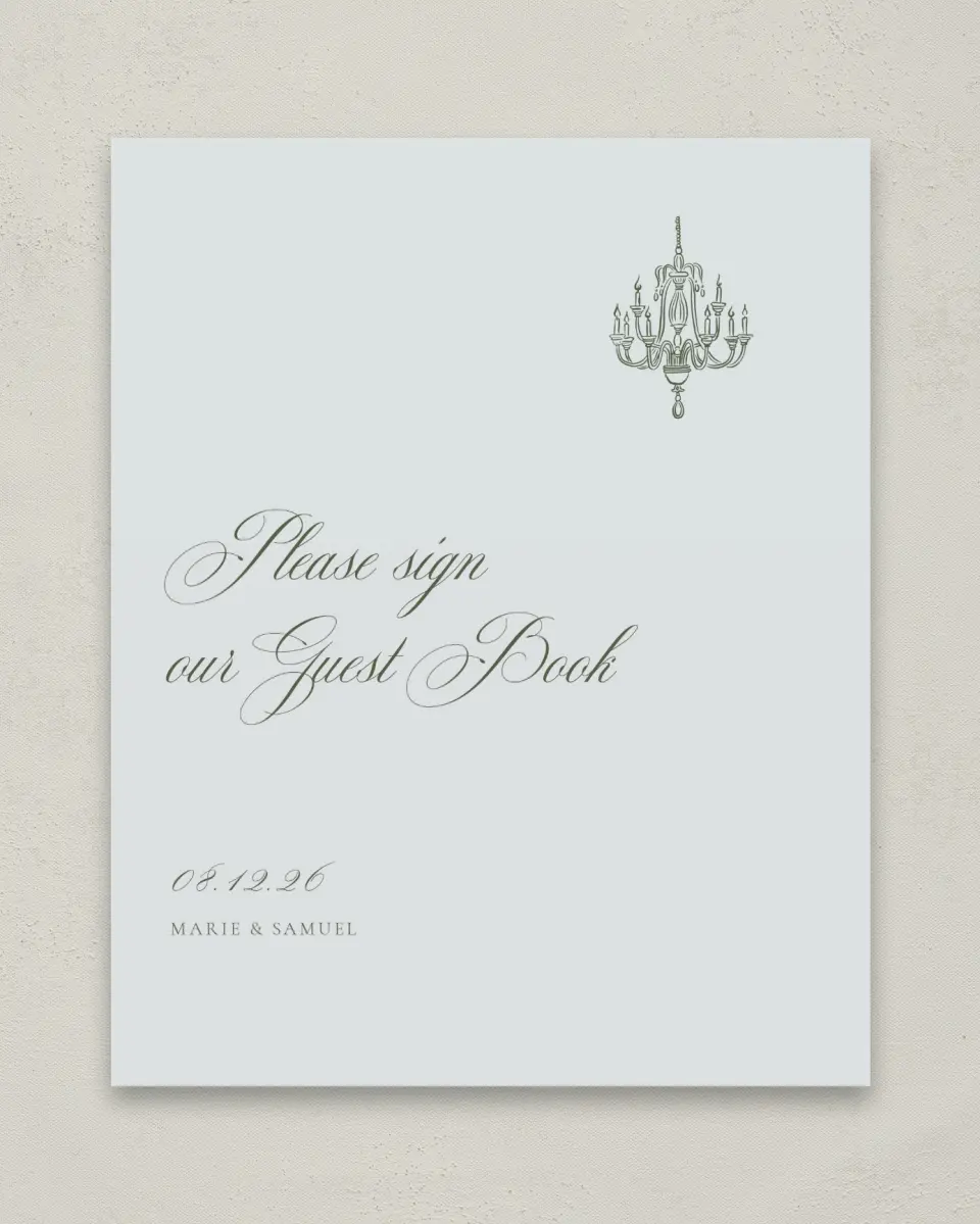 This is a 8" x 10" Guest Book Sign called Foxfire printed in full color