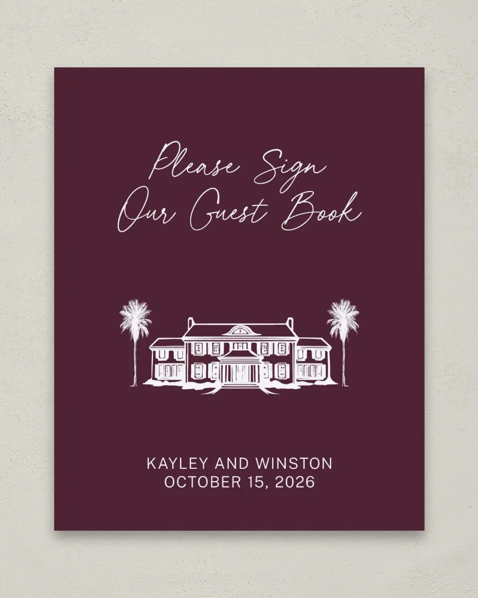 This is a 8" x 10" Guest Book Sign called The Wilclift printed in full color