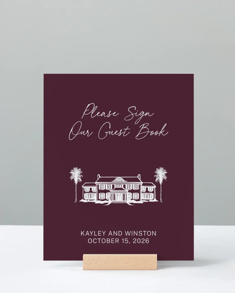 This is a 8" x 10" Guest Book Sign called The Wilclift printed in full color