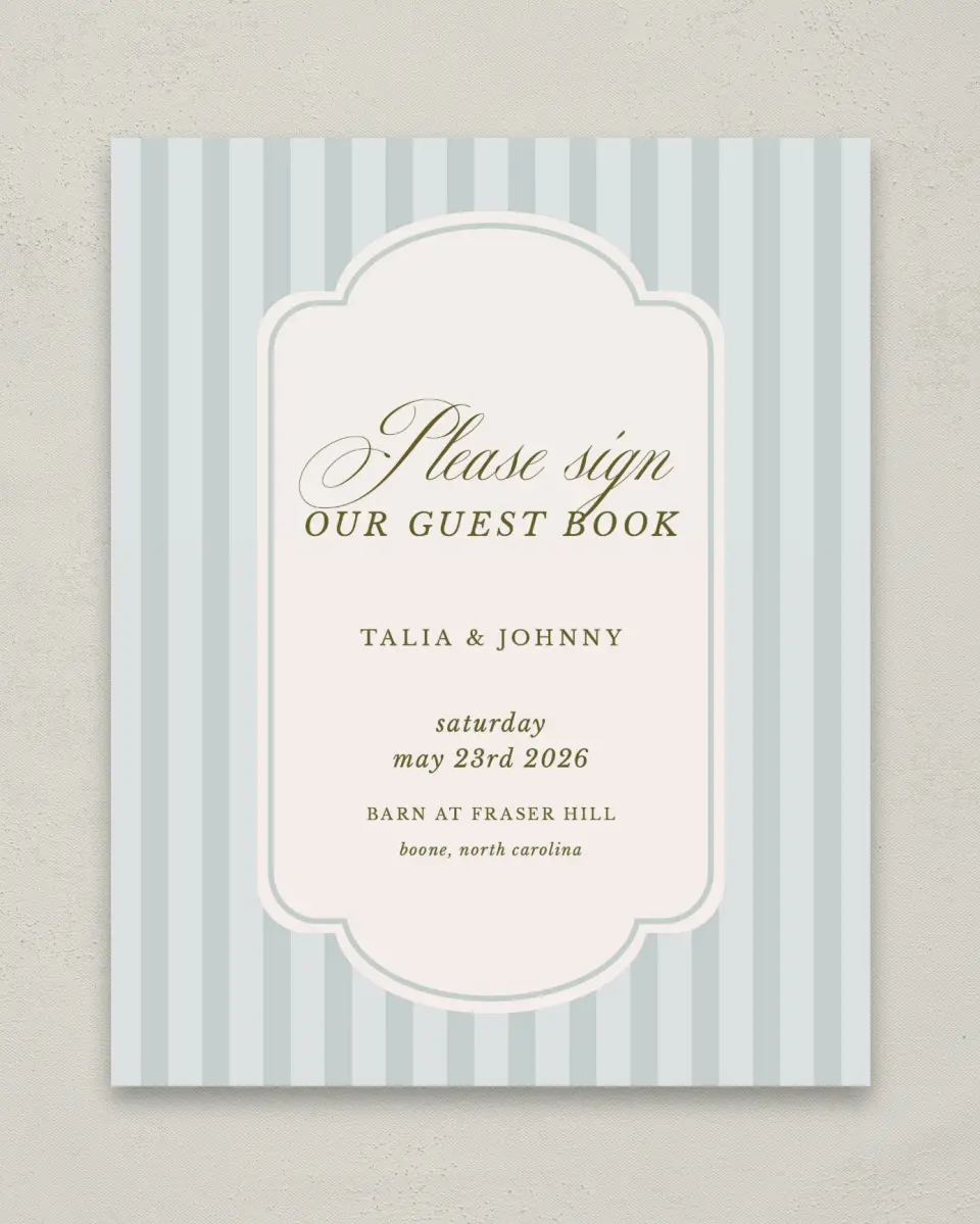 This is a 8" x 10" Guest Book Sign called Love You Forever printed in full color