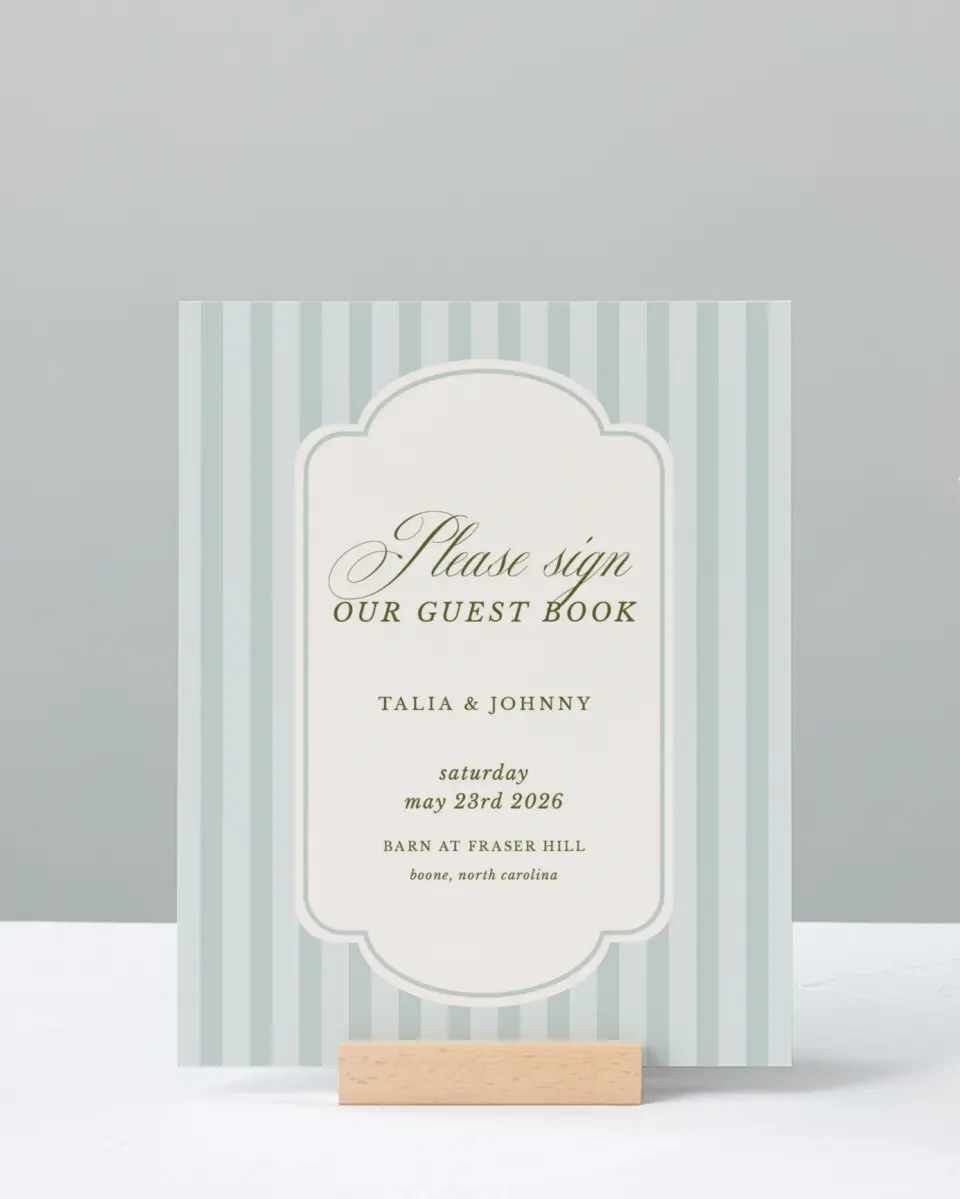 This is a 8" x 10" Guest Book Sign called Love You Forever printed in full color