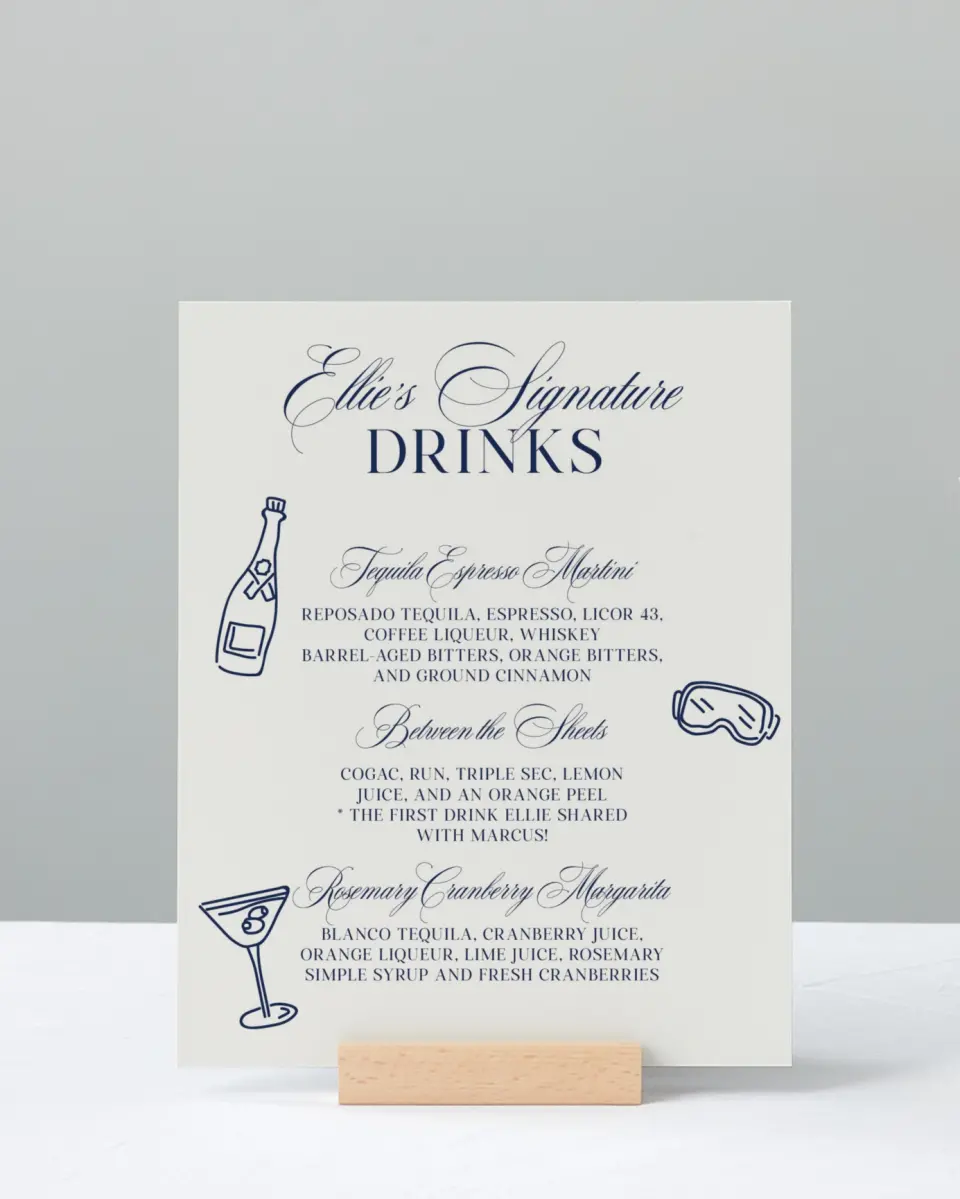 This is a 8" x 10" Bachelorette Party Thank You Card called Aprés Ski printed in full color