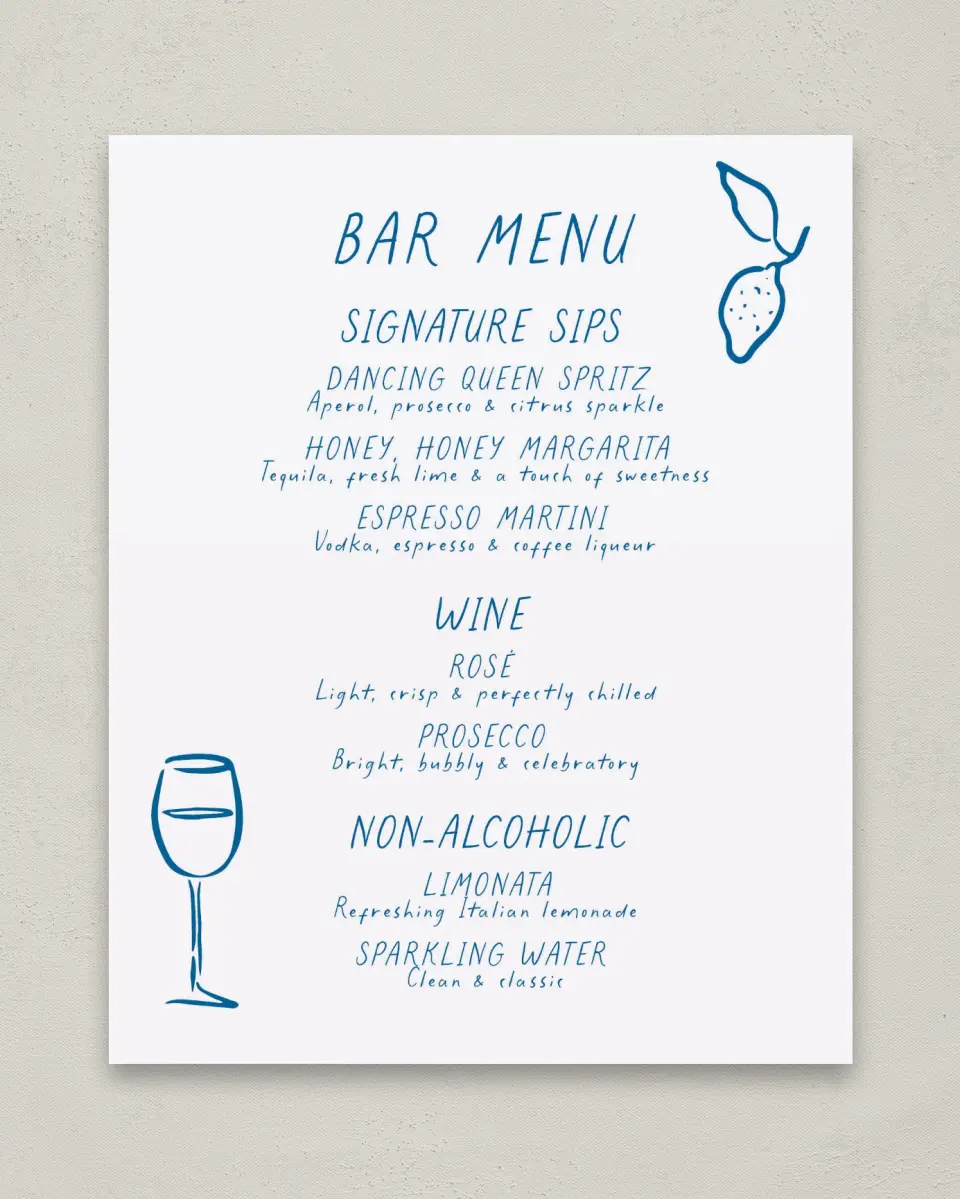 This is a 8" x 10" Bachelorette Party Thank You Card called Gimme Gimme Gimme printed in full color