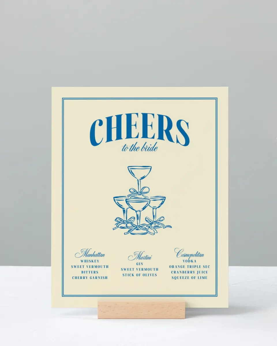 This is a 8" x 10" Bachelorette Party Thank You Card called Wife of the Party printed in full color