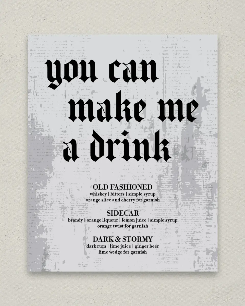 This is a 8" x 10" Bachelorette Party Thank You Card called Ready For It? printed in full color with Silver foil