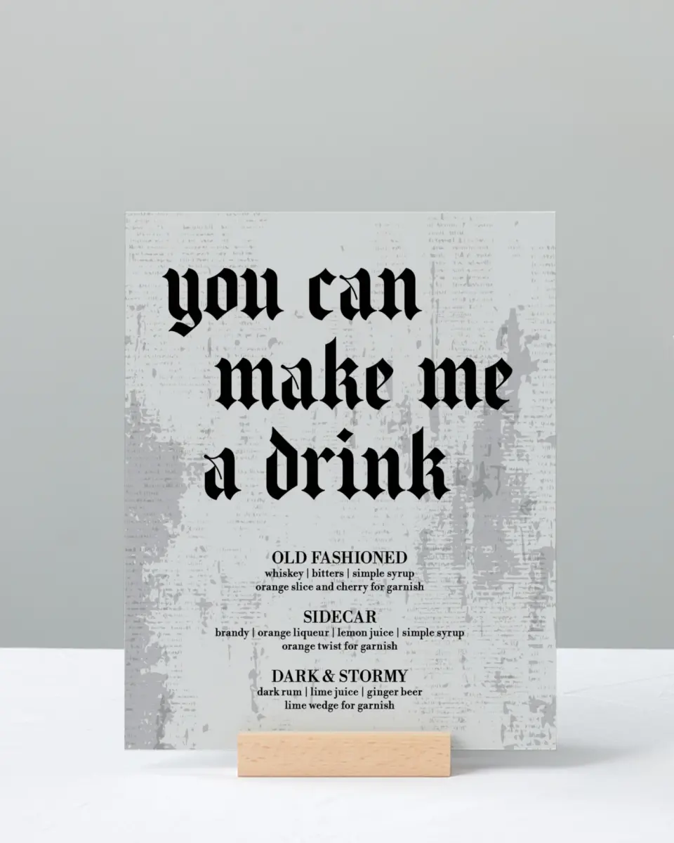 This is a 8" x 10" Bachelorette Party Thank You Card called Ready For It? printed in full color