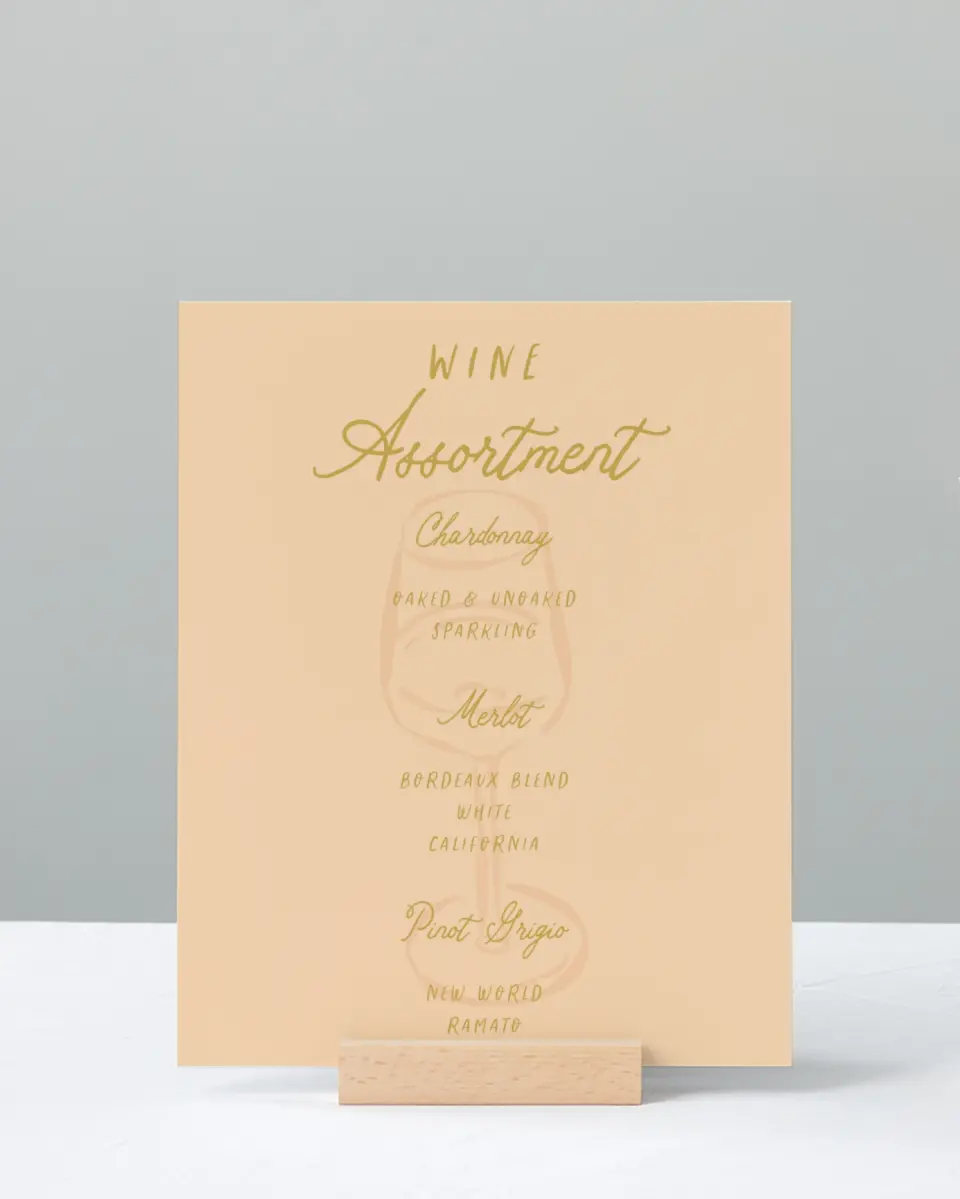 This is a 8" x 10" Bachelorette Party Thank You Card called The Perfect Pairing printed in full color with Rose Gold foil