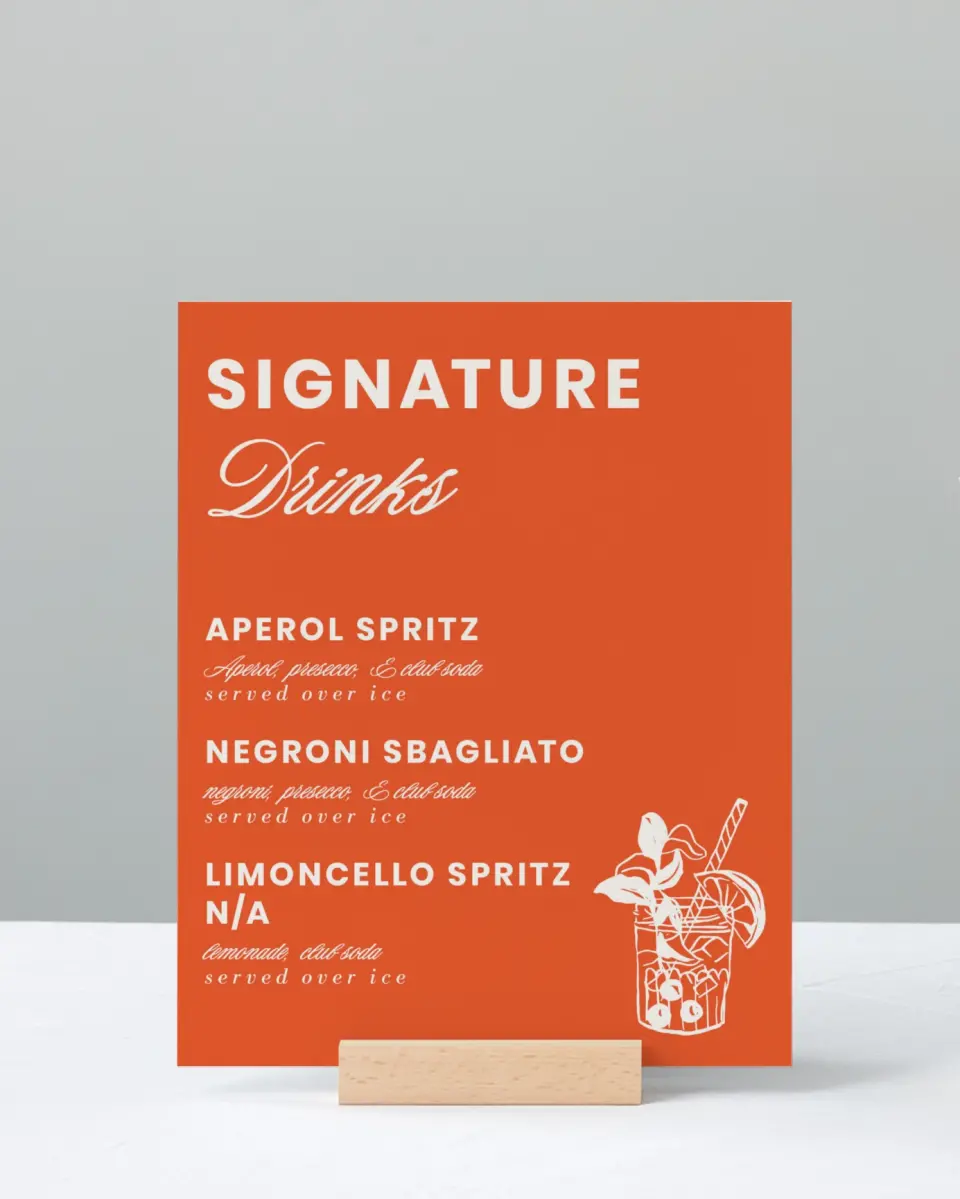This is a 8" x 10" Bachelorette Party Thank You Card called Last Slice of Single Life printed in full color with Rose Gold foil
