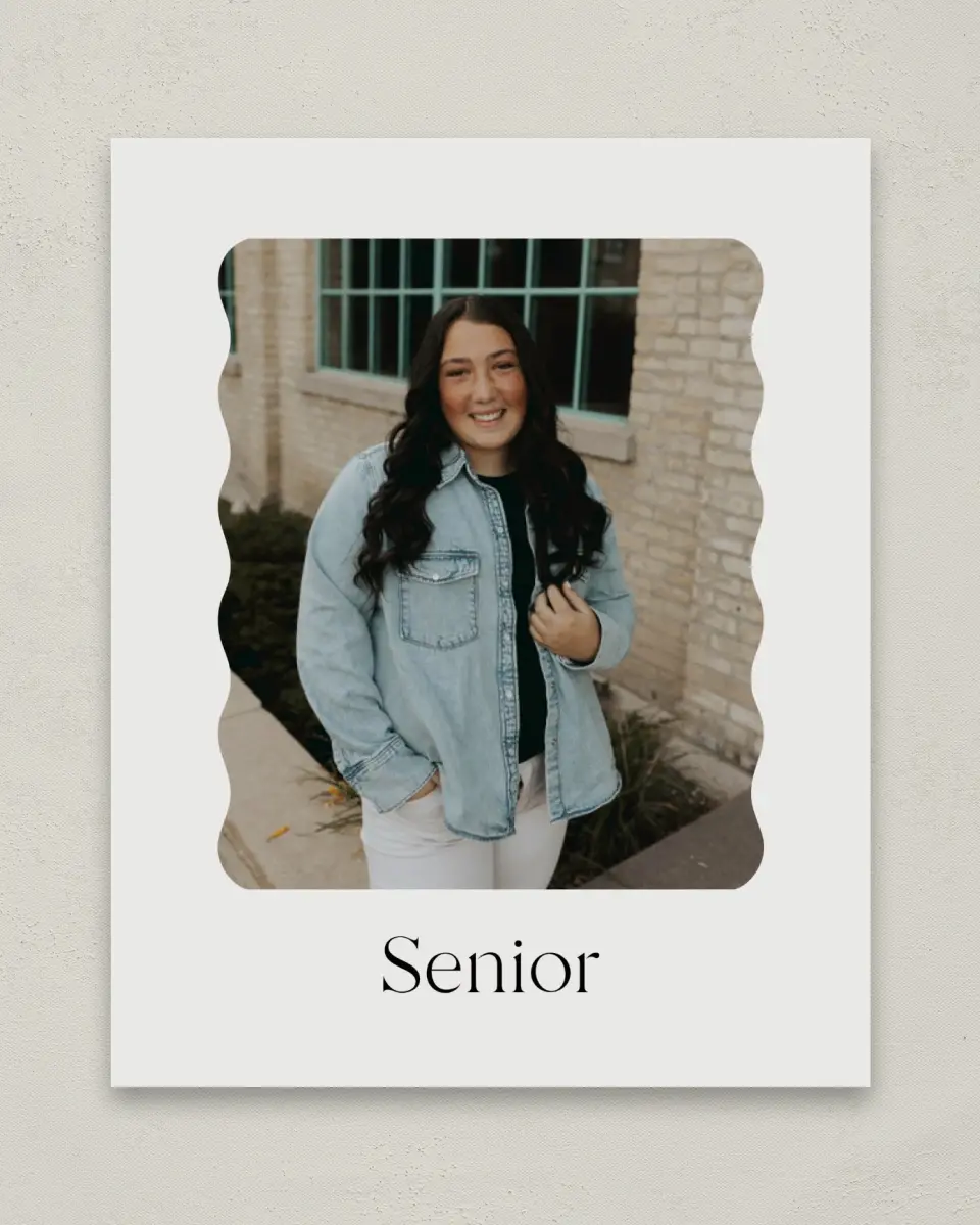 This is a 8" x 10" Photo Grad Sign called Effortless Edge printed in full color