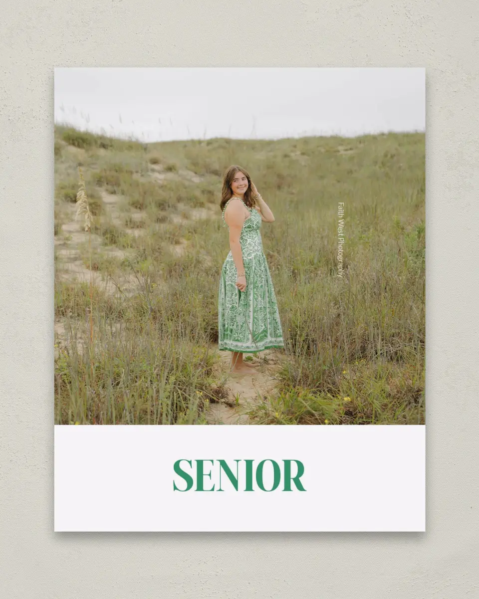This is a 8" x 10" Photo Grad Sign called Class Icon printed in full color