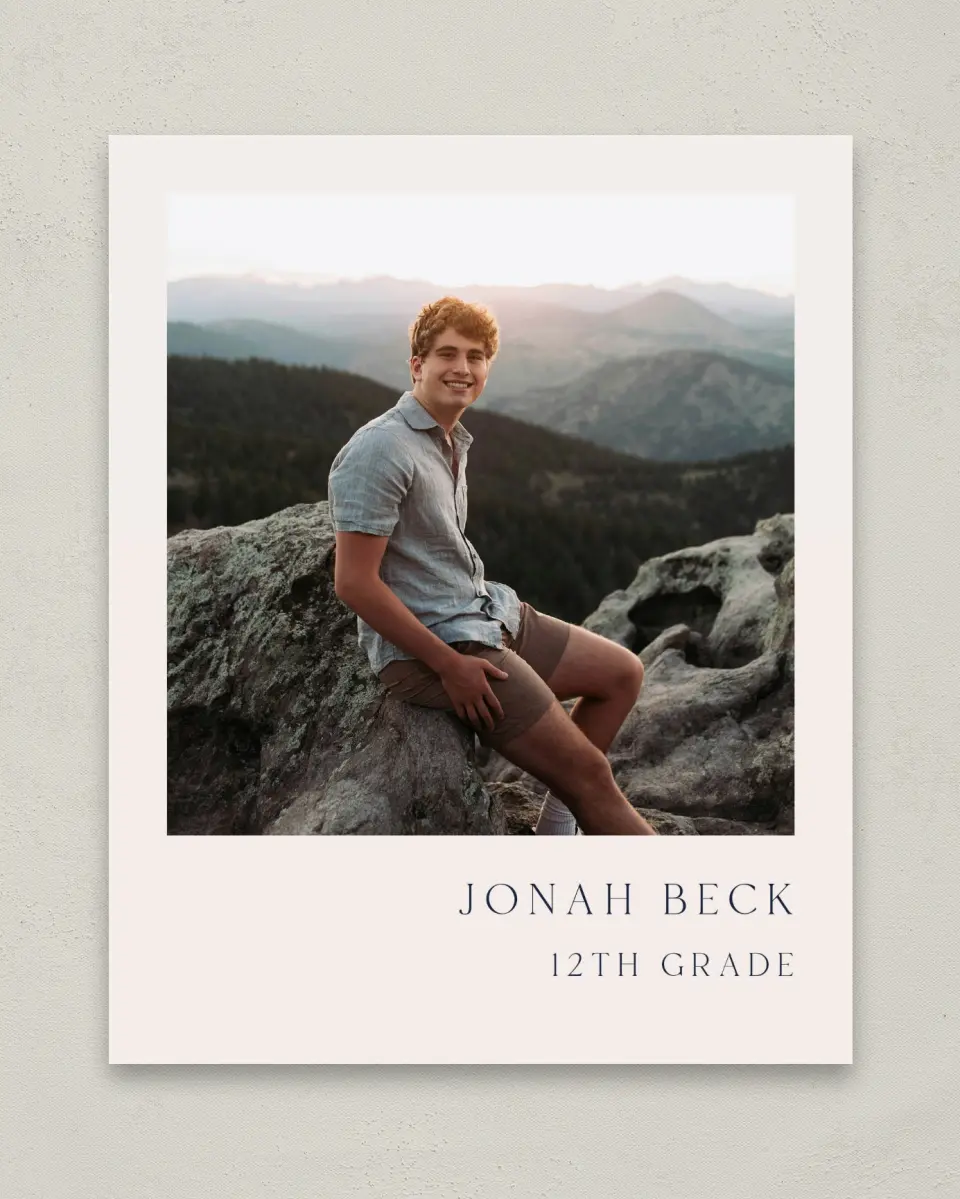 This is a 8" x 10" Photo Grad Sign called We Did It printed in full color