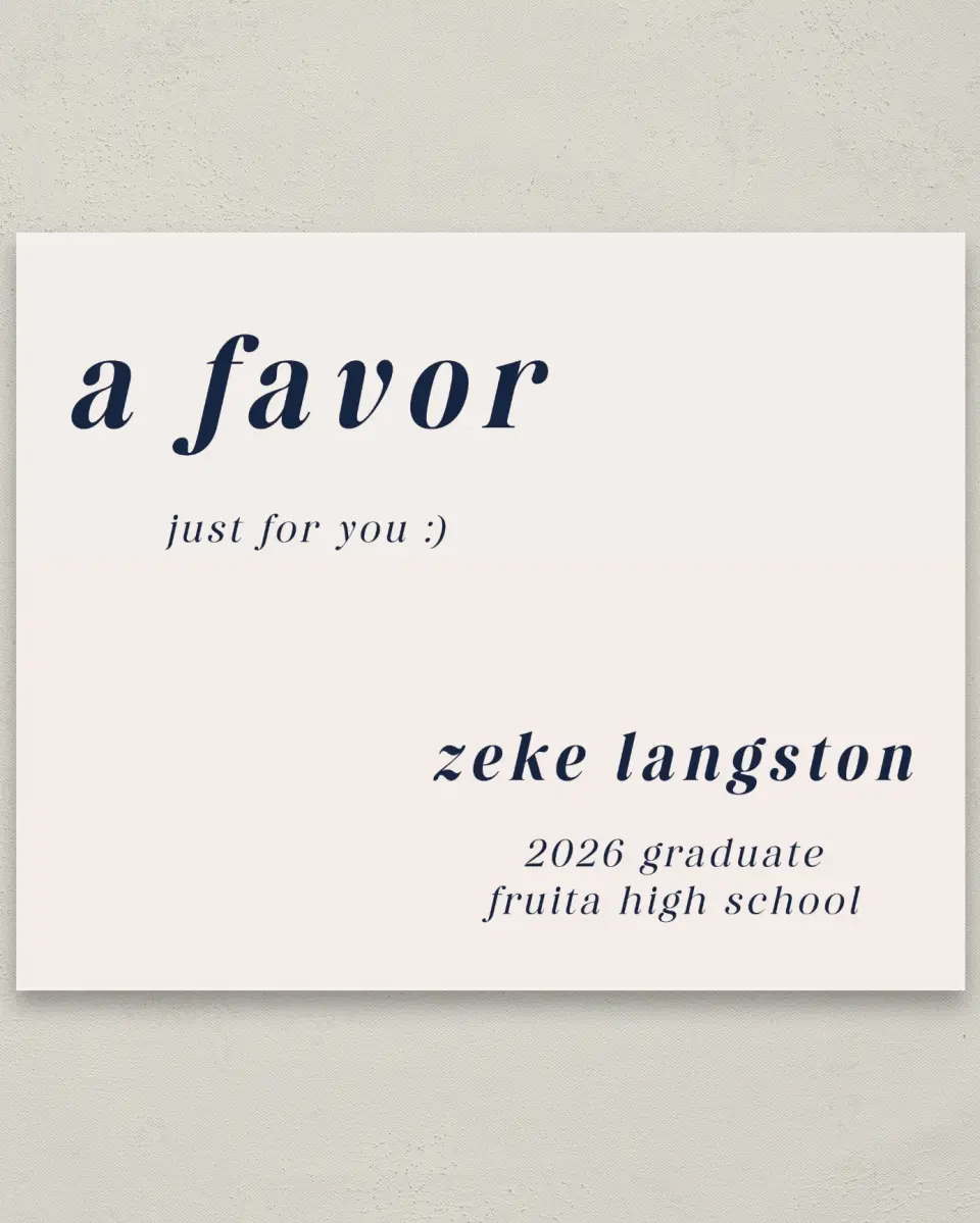 This is a 8" x 10" Take a Favor Grad Sign called Jumping Jubilee printed in full color