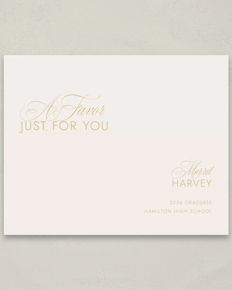 This is a 8" x 10" Take a Favor Grad Sign called Stay Golden printed in full color