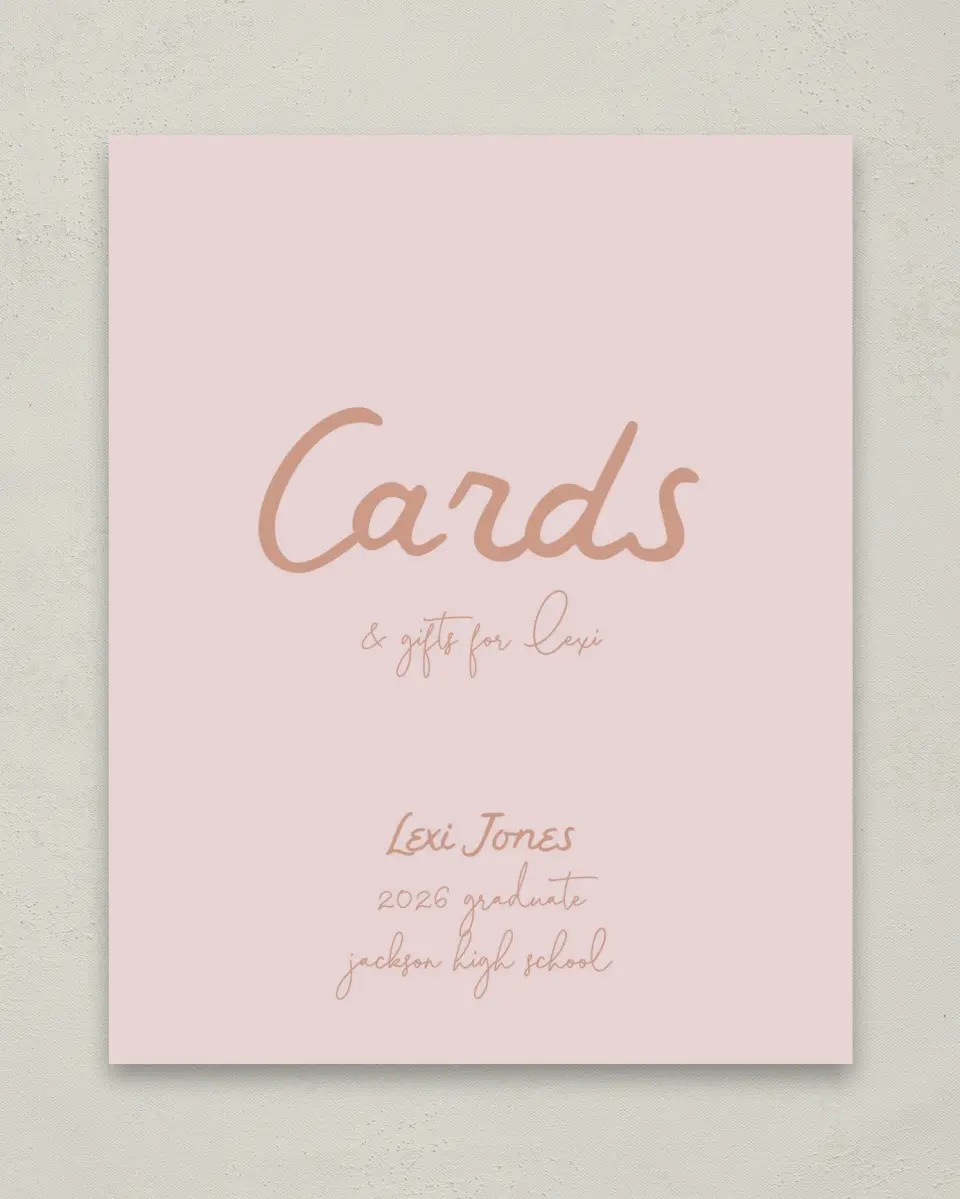 This is a 8" x 10" Cards & Gifts Grad Sign called Tassels on Tassels printed in full color