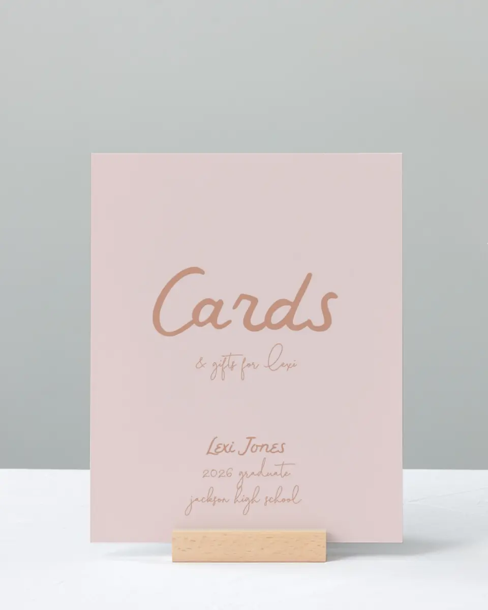 This is a 8" x 10" Cards & Gifts Grad Sign called Tassels on Tassels printed in full color