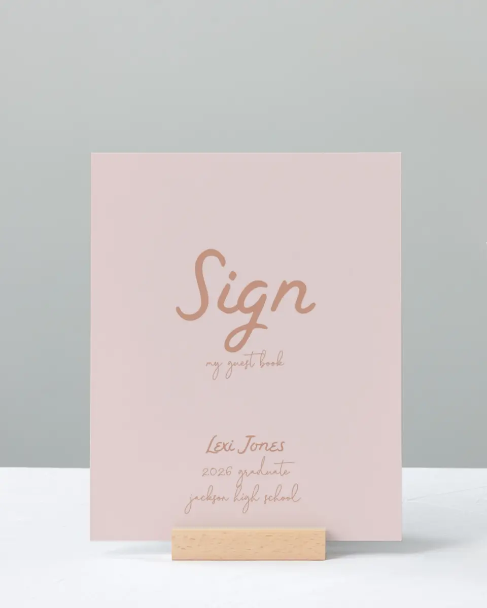 This is a 8" x 10" Guestbook Grad Sign called Tassels on Tassels printed in full color