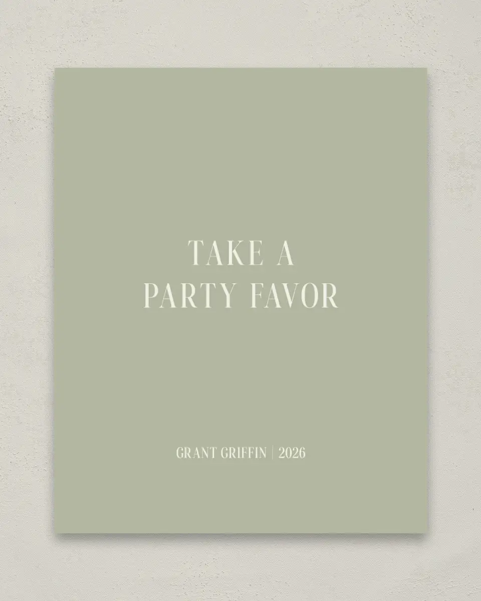 This is a 8" x 10" Take a Favor Grad Sign called Photo Booth printed in full color