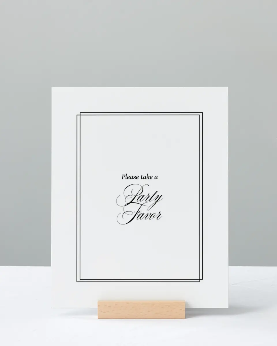 This is a 8" x 10" Take a Favor Grad Sign called Elegant Grad printed in full color