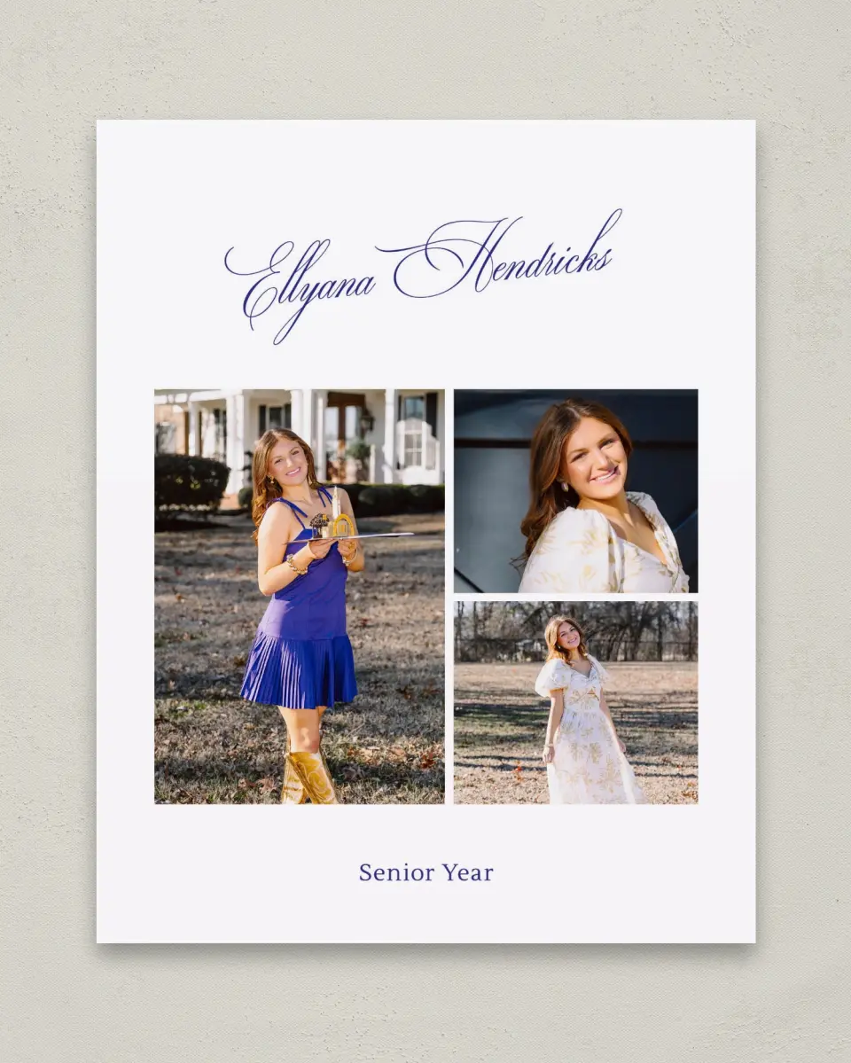 This is a 8" x 10" Photo Grad Sign called Elegantly Graduated printed in full color