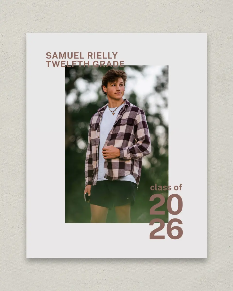 This is a 8" x 10" Photo Grad Sign called Graduation Time printed in full color