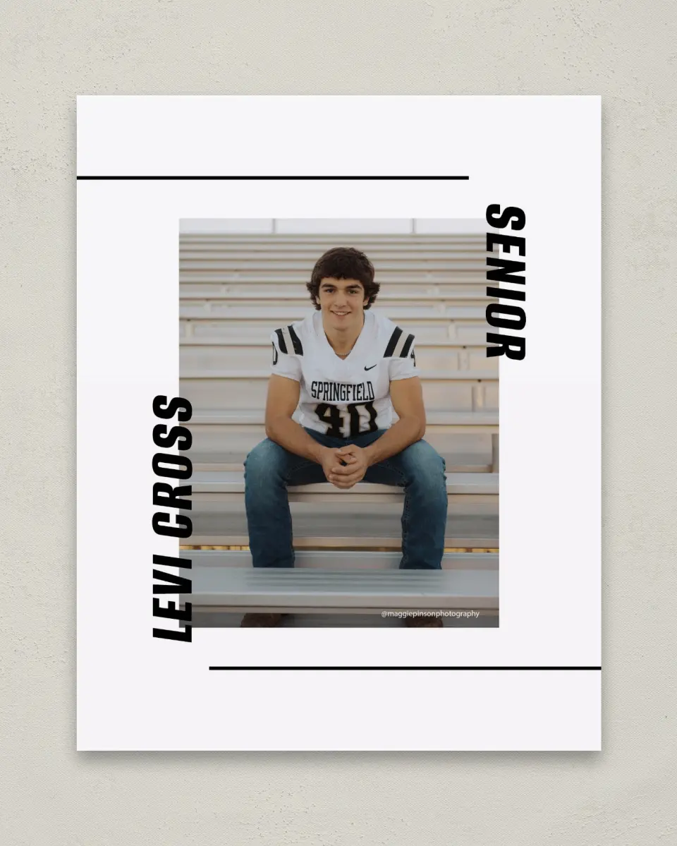 This is a 8" x 10" Photo Grad Sign called Go Long printed in full color