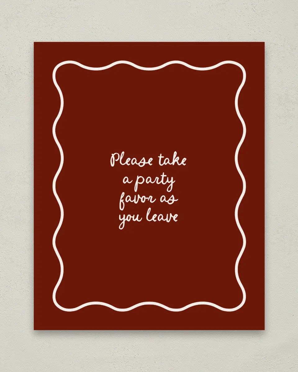 This is a 8" x 10" Take a Favor Grad Sign called Walking the Stage printed in full color