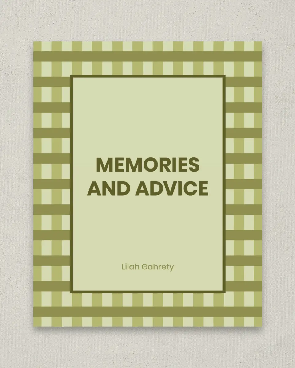 This is a 8" x 10" Memory & Advice Grad Sign called Ivy Bound printed in full color