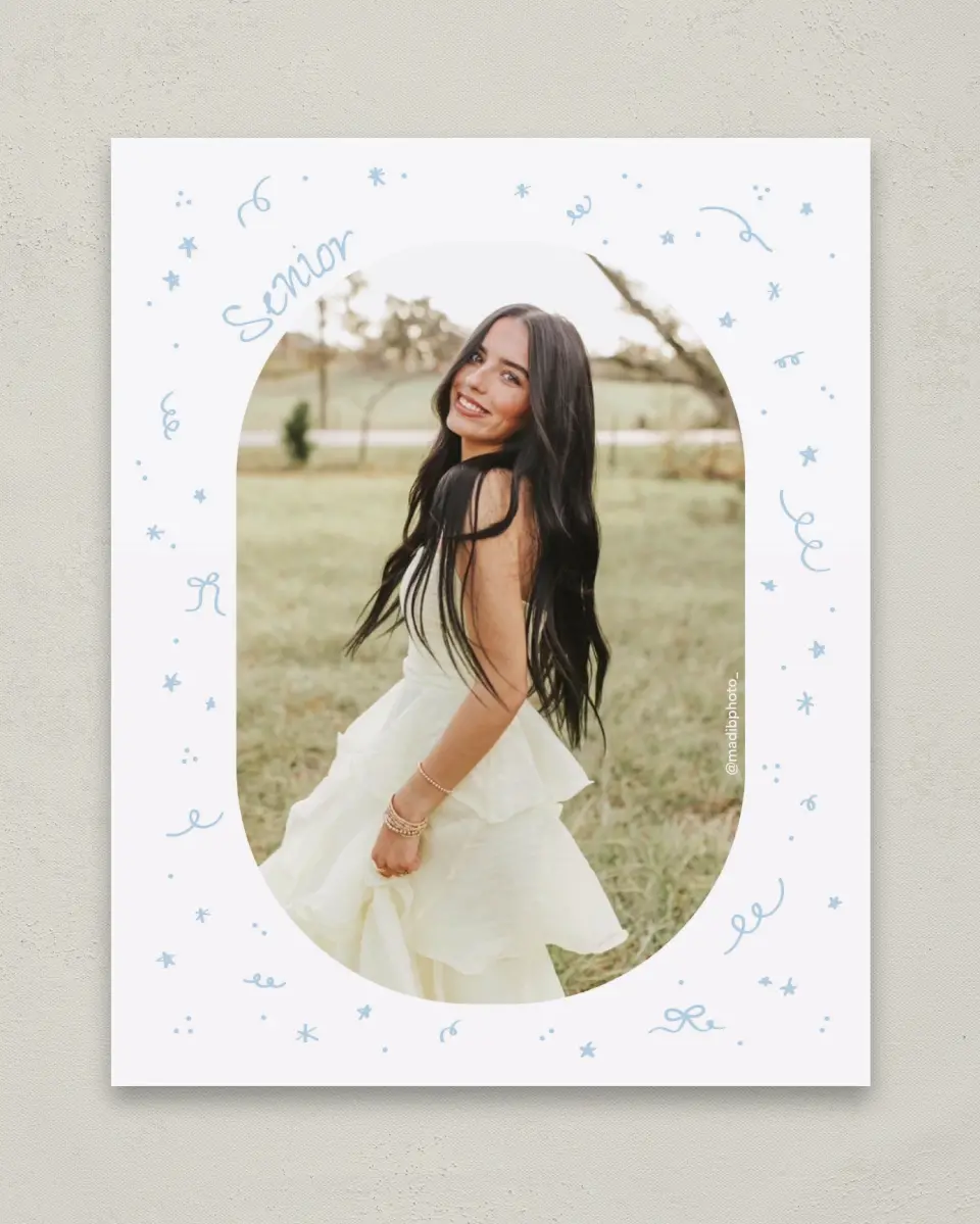 This is a 8" x 10" Photo Grad Sign called Doodles in the Margin printed in full color