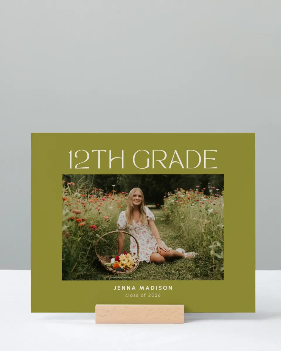 This is a 8" x 10" Photo Grad Sign called Only the Beginning printed in full color