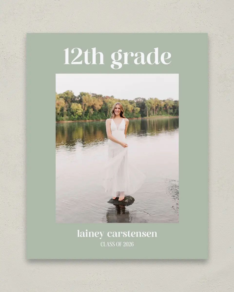 This is a 8" x 10" Photo Grad Sign called Sweet Smiles printed in full color
