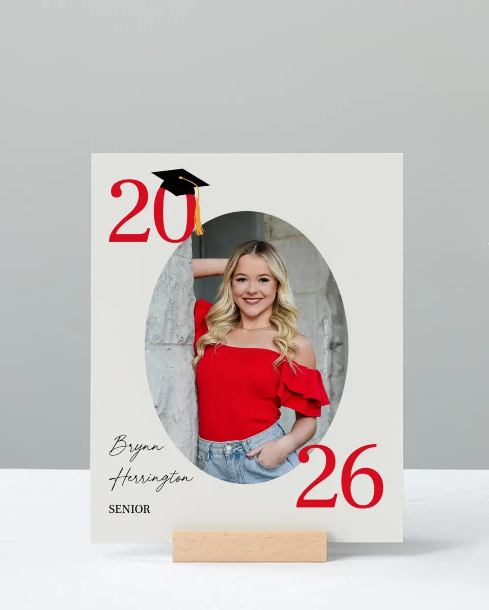 This is a 8" x 10" Photo Grad Sign called True Success printed in full color with Silver foil