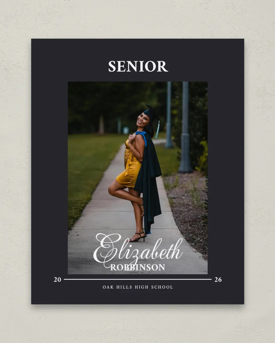 This is a 8" x 10" Photo Grad Sign called The Right Path printed in full color
