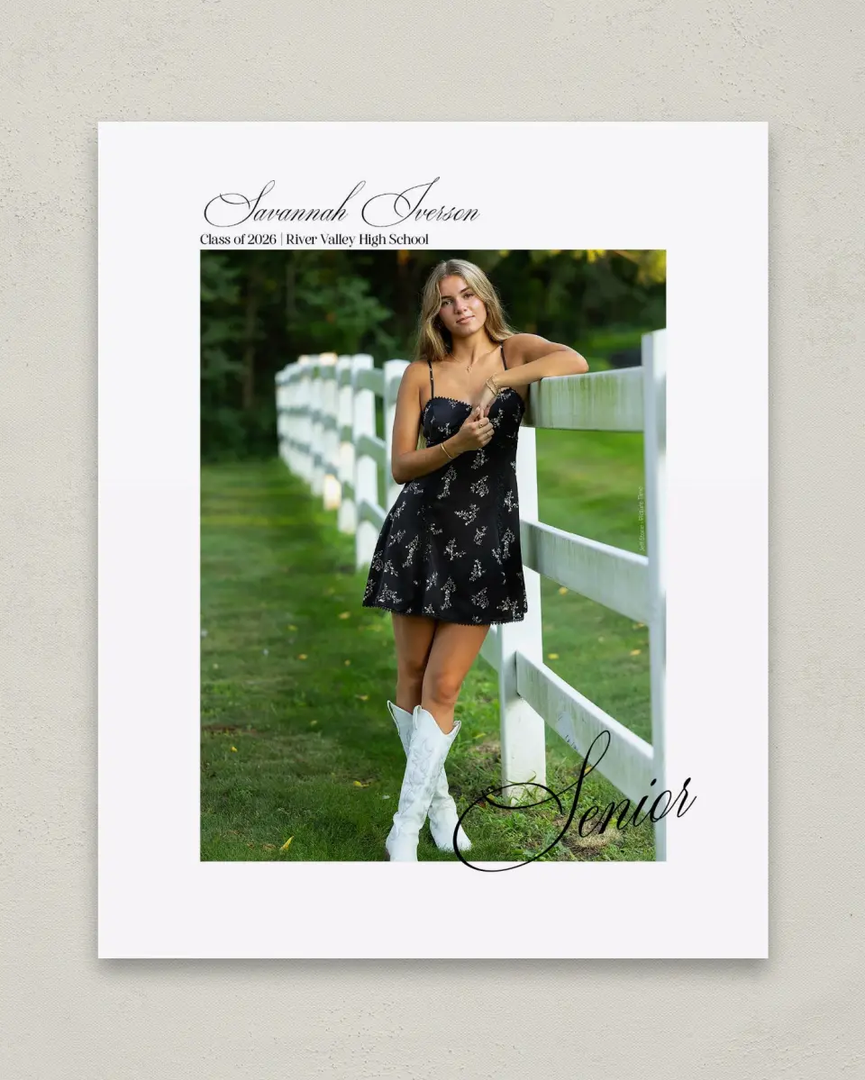 This is a 8" x 10" Photo Grad Sign called Smart & Classy printed in full color