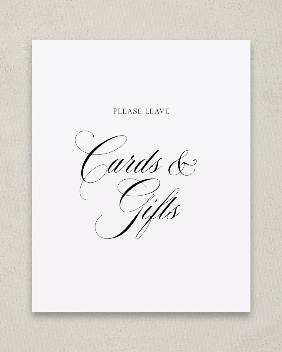 This is a 8" x 10" Cards & Gifts Grad Sign called Graduate Script printed in full color