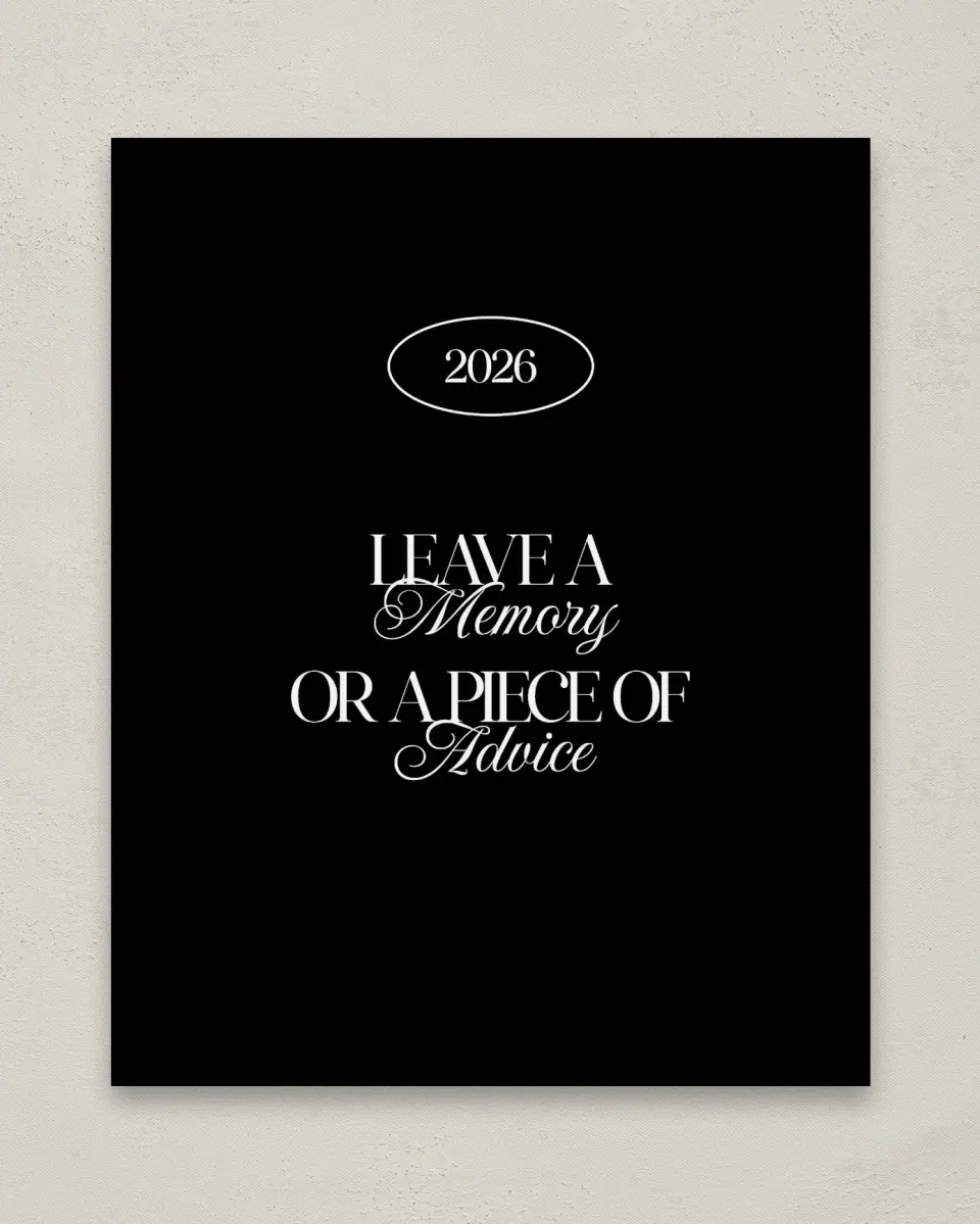 This is a 8" x 10" Memory & Advice Grad Sign called Retro Grad printed in full color
