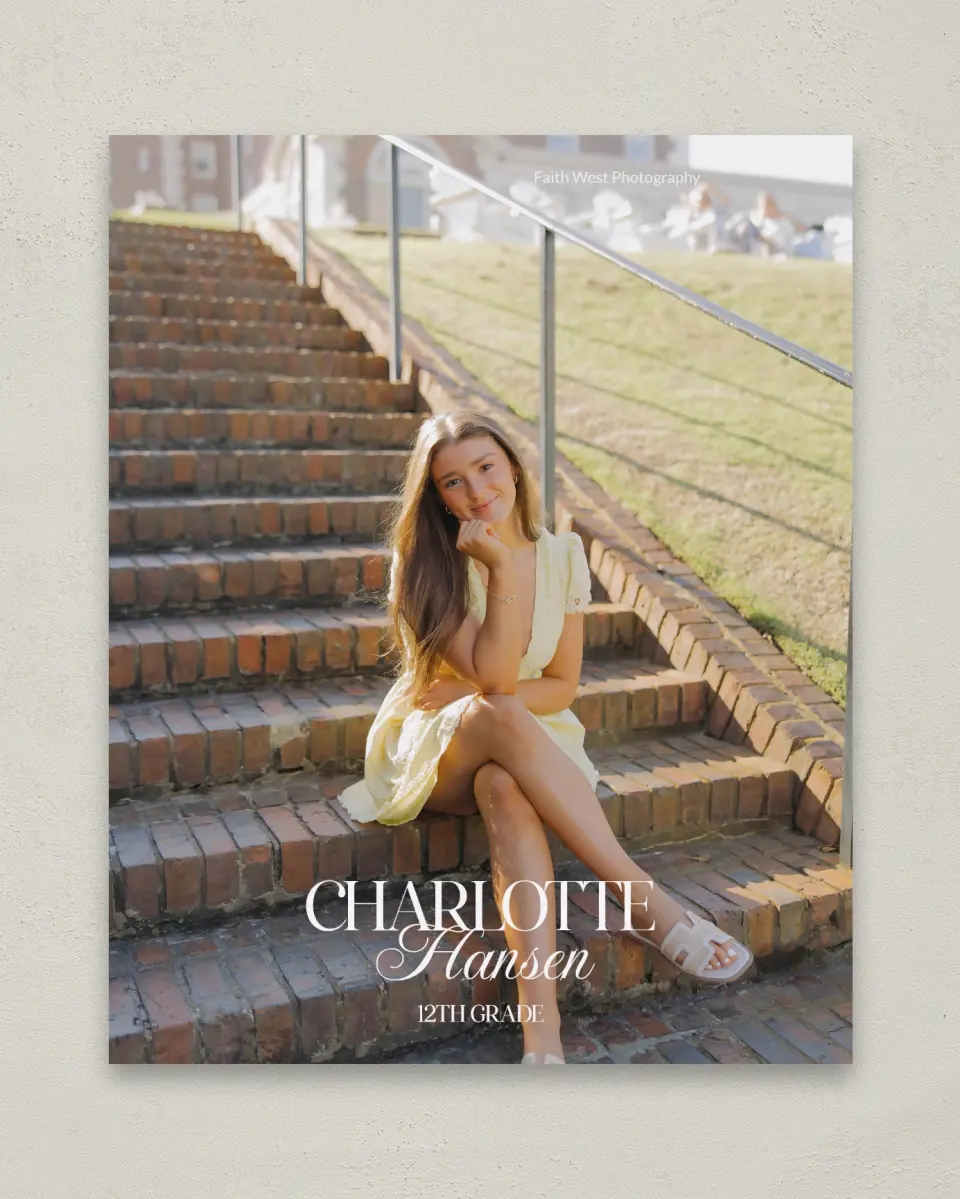This is a 8" x 10" Photo Grad Sign called Retro Grad printed in full color