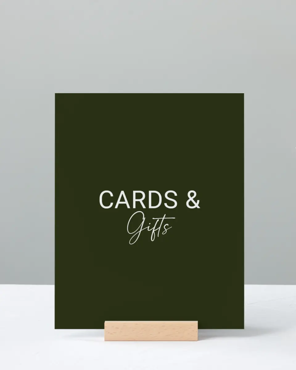 This is a 8" x 10" Cards & Gifts Grad Sign called Forward Bound printed in full color